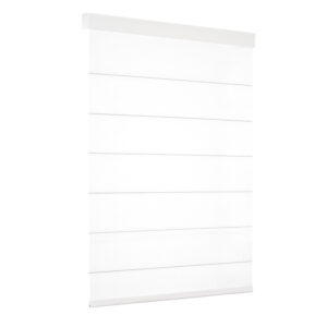 Light filtering white roman blinds with square cassettes