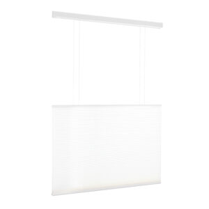 Motorized white light filtering up and down honeycomb blinds