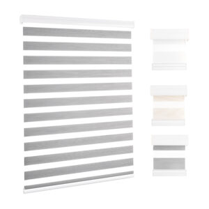 Light filtering Zebra blinds grey color for window covering